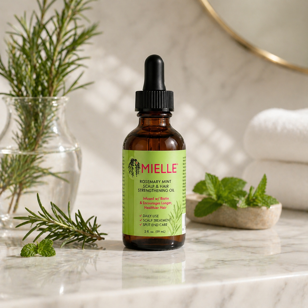 Mielle Serum Capilar 2x1 - Aceite que fortalece y activa crecimiento capilar