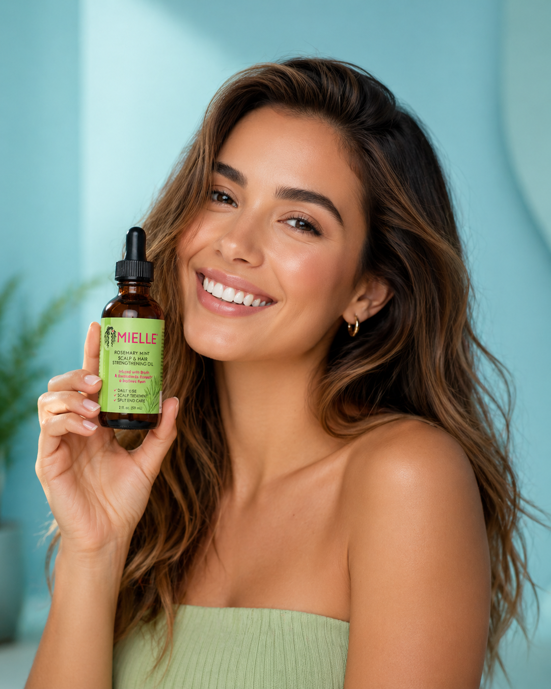 Mielle Serum Capilar 2x1 - Aceite que fortalece y activa crecimiento capilar