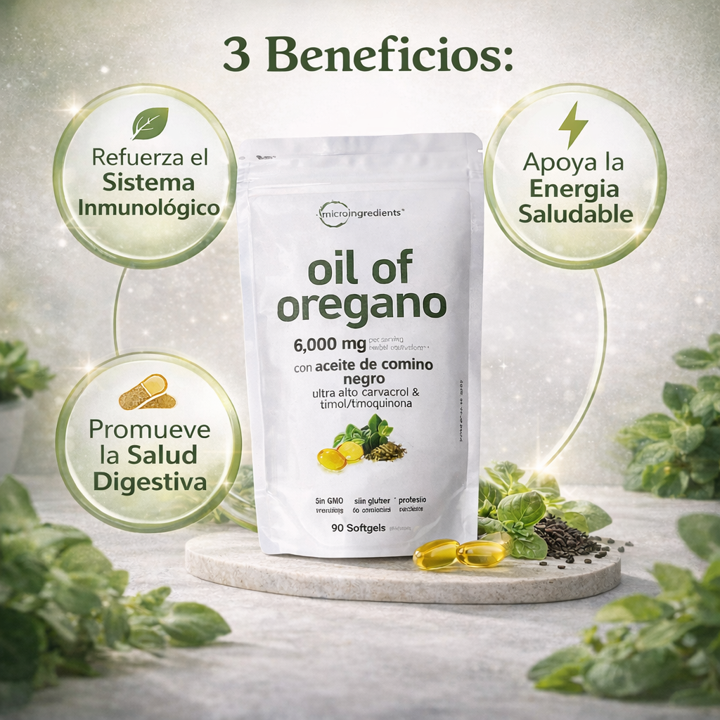 Oil of Oregano-Orégano concentrado: defensa natural diaria🌿